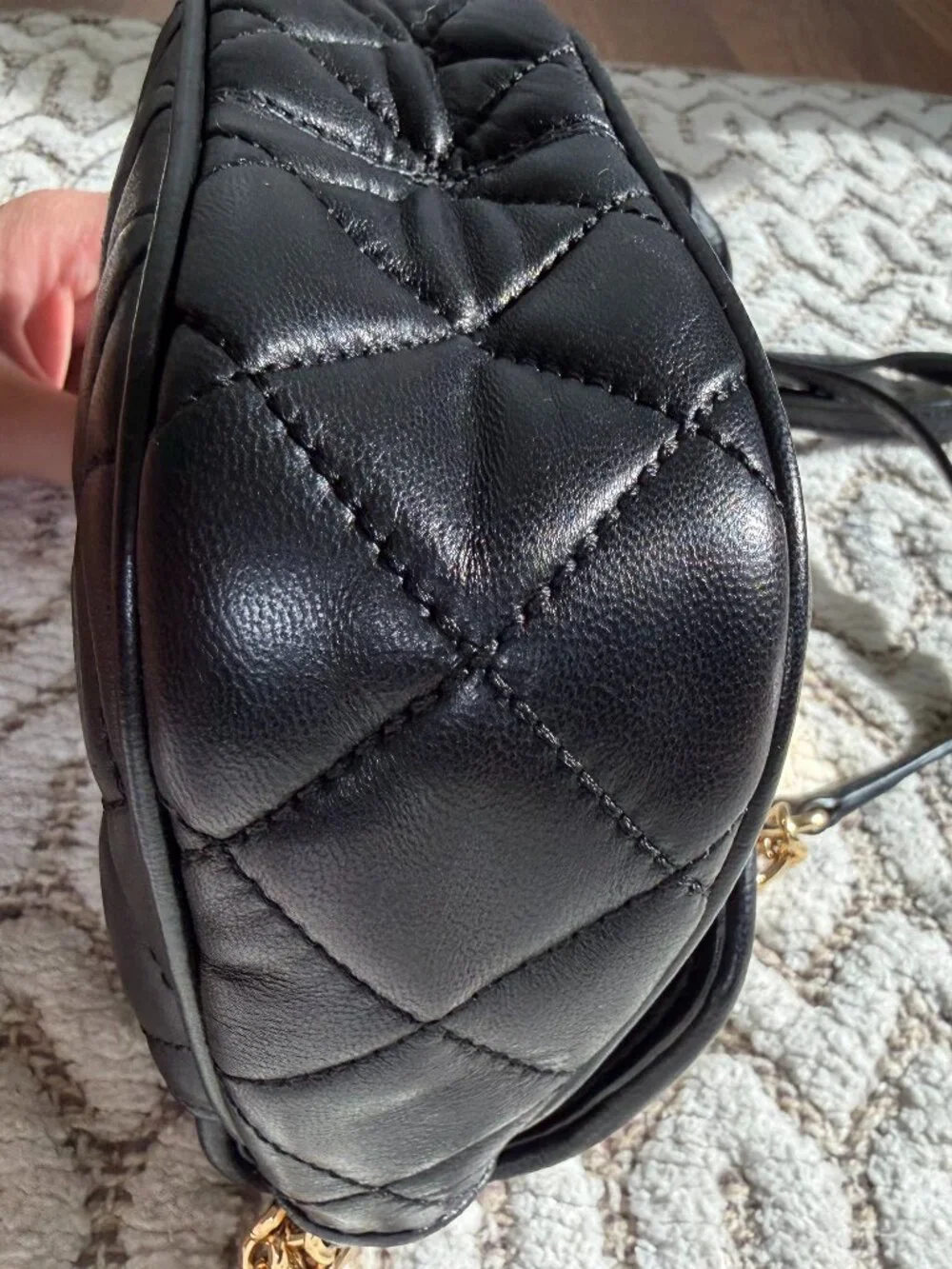 Michael Kors Quilted Black Leather Crossbody